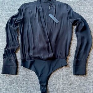 NWT Elie Tahari Black Bodysuit size XS